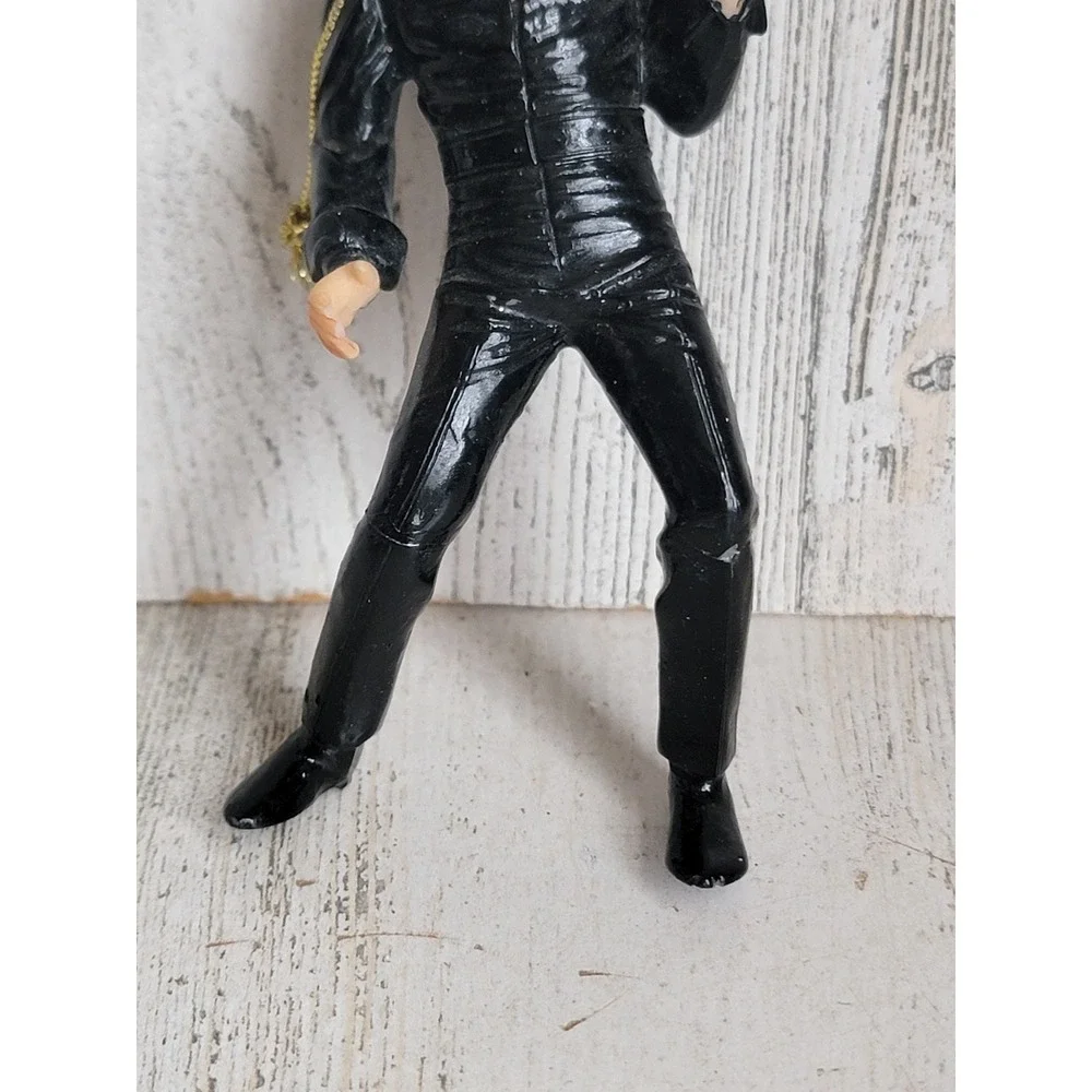 Elvis Presley Kurt Adler black outfit ornament vintage Xmas microphone